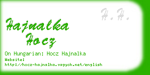 hajnalka hocz business card